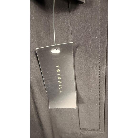 Twinhill Coat Mens 42S Black Hooded Fly Front Thinsulate Lined Overcoat Jacket - Picture 3 of 14